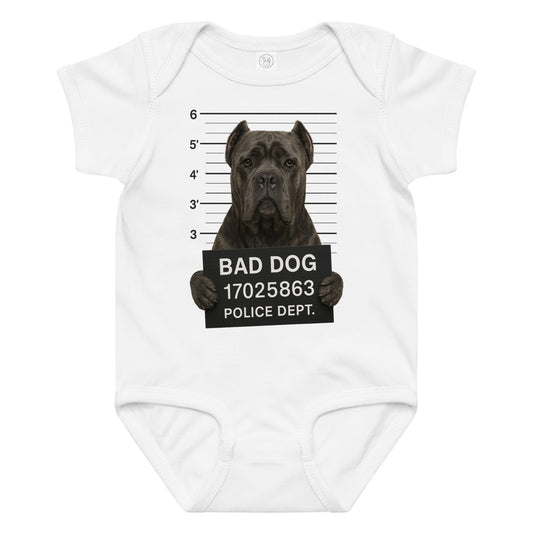 Body en jersey bébé blanc Bad Dog Cane Corso