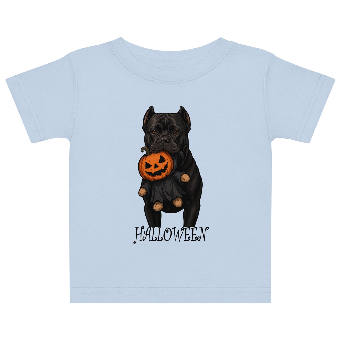 T-shirt en jersey bébé bleu Cane Corso Halloween
