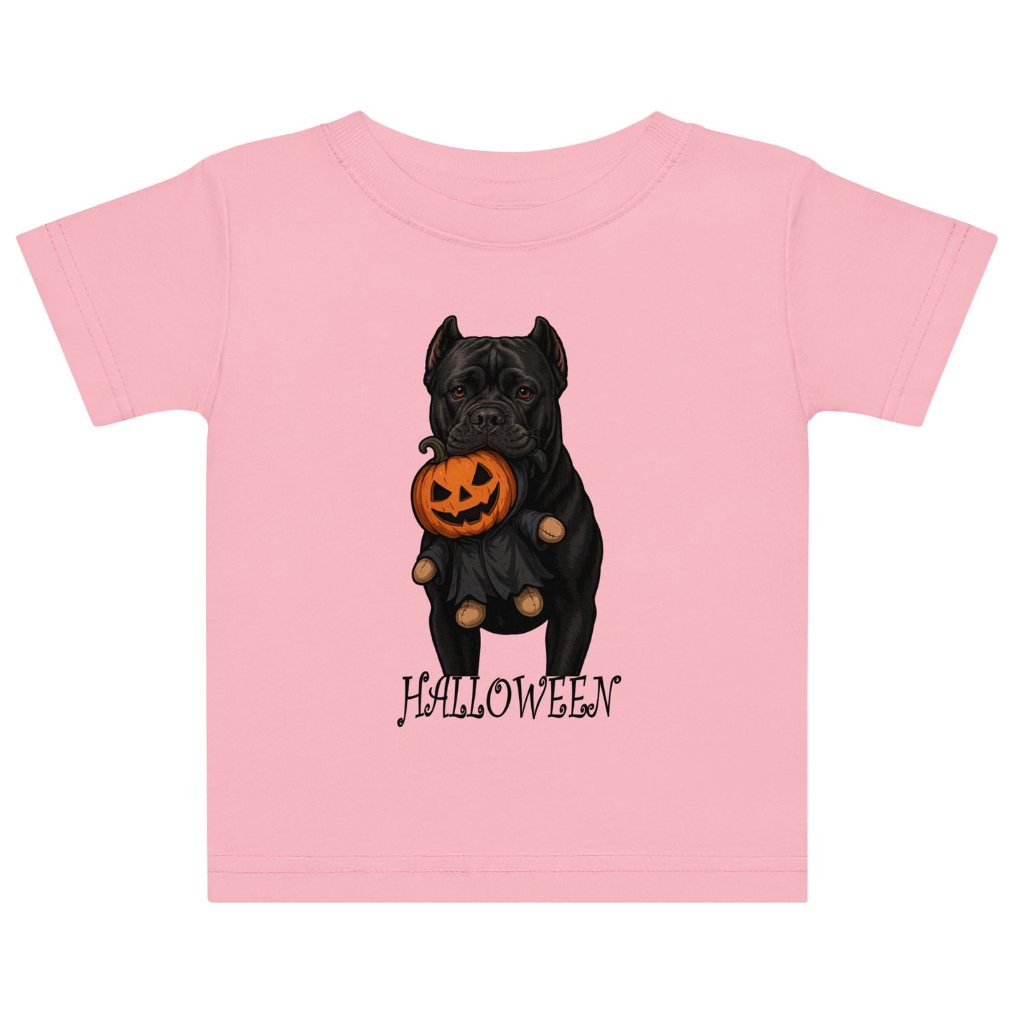 T-shirt en jersey bébé rose Cane Corso Halloween