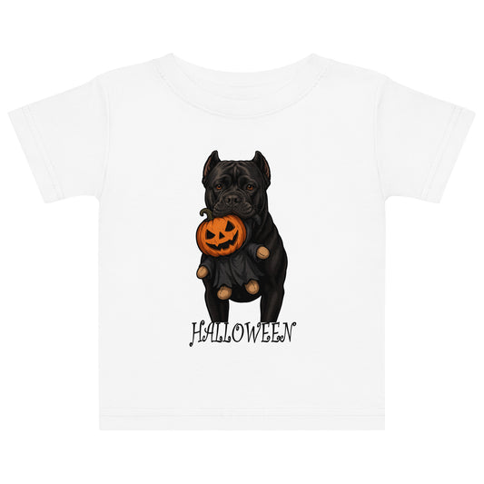T-shirt en jersey bébé blanc Cane Corso Halloween