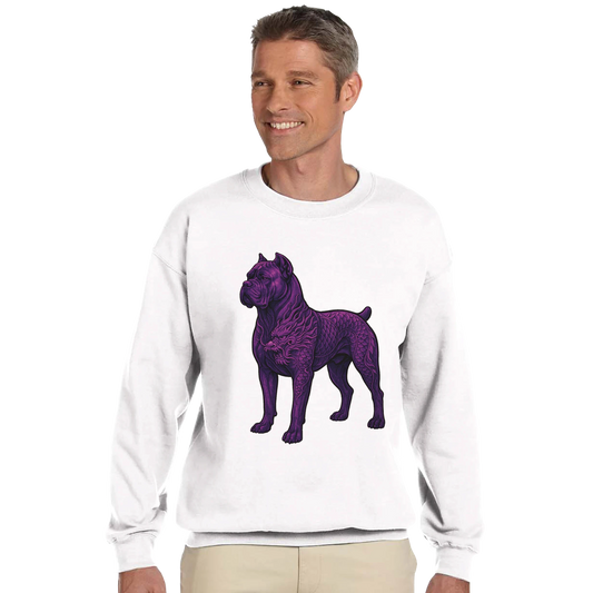 Sweat-shirt adulte unisexe classique ras du cou blanc Cane Corso
