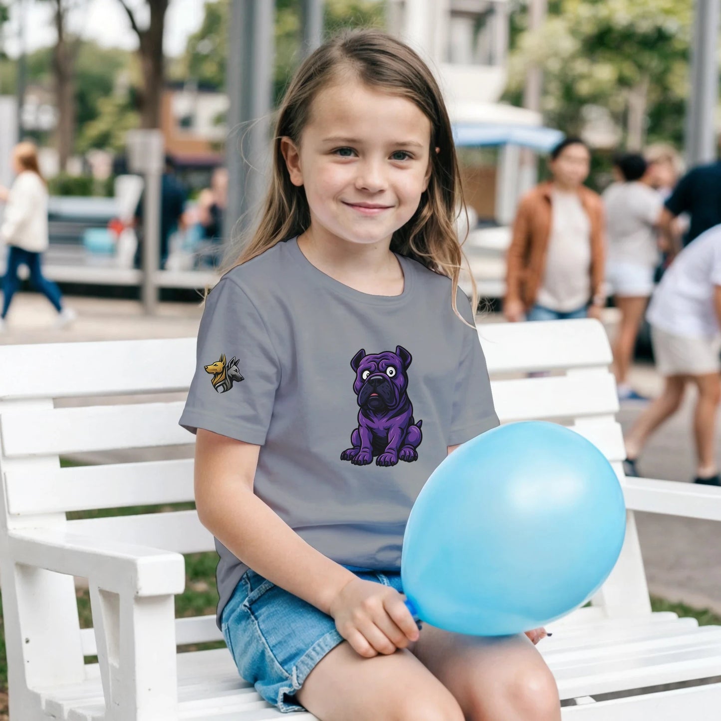 T-shirt enfant classique ras du cou Cane Corso humour 1  avec logo sur manche droite MolossDesign