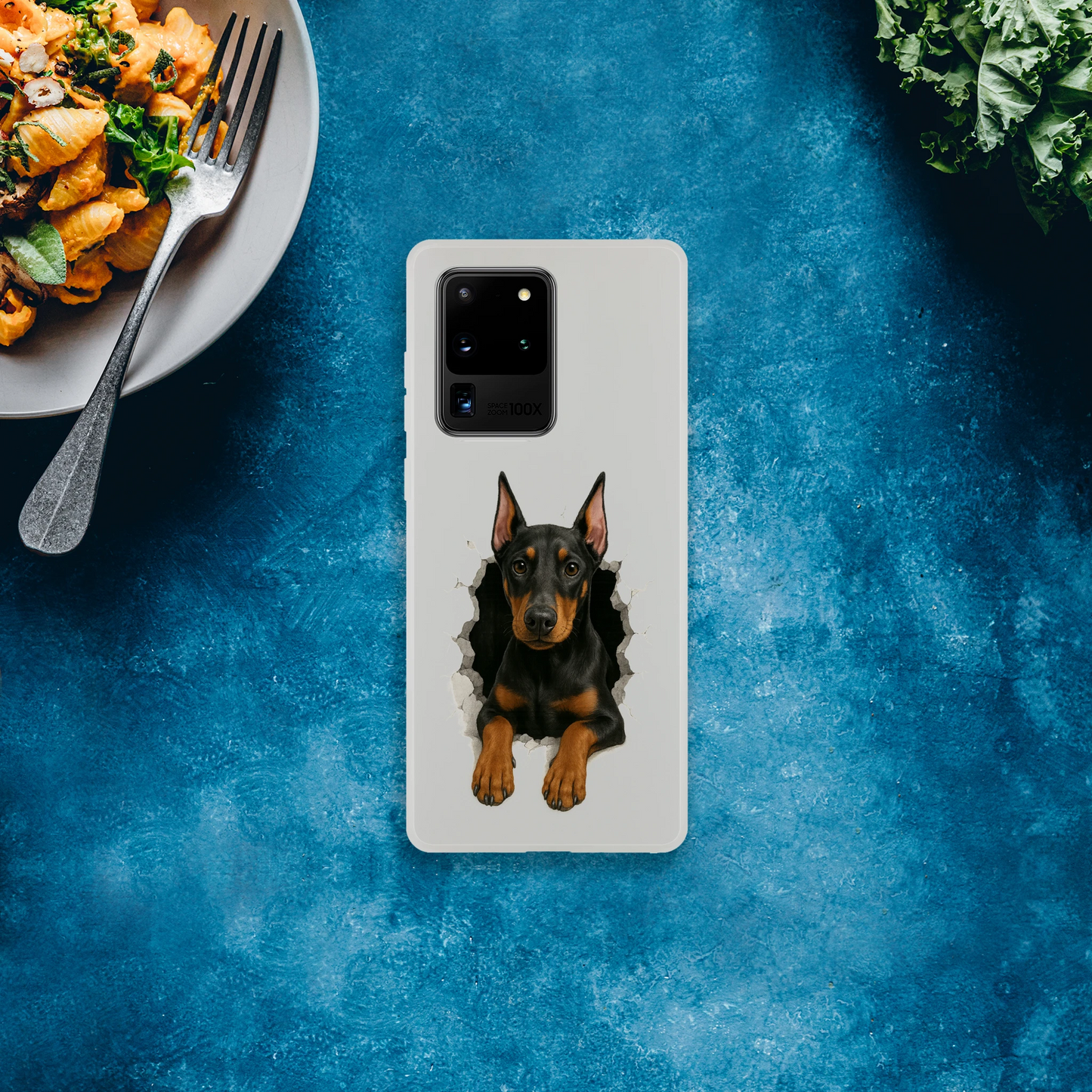 Coque pour Samsung Galaxy S Dobermann trou mur2