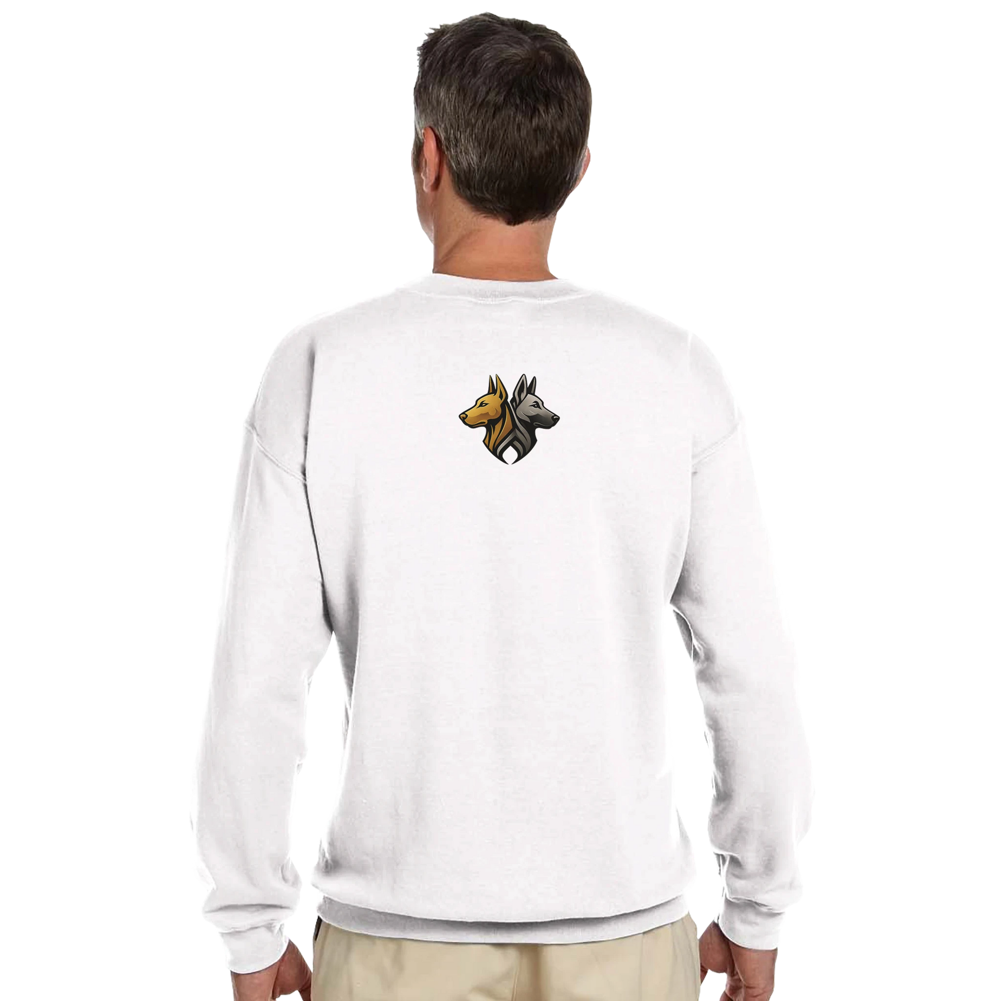 Marque MolossDesign | Sweat-shirt adulte unisexe uni ras du cou avec logo sur le dos MolossDesign