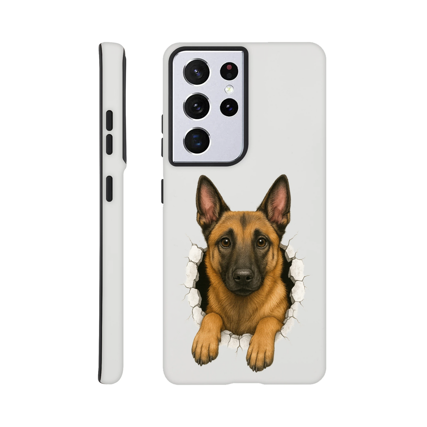 Coque résistante pour Samsung Galaxy S Malinois trou mur