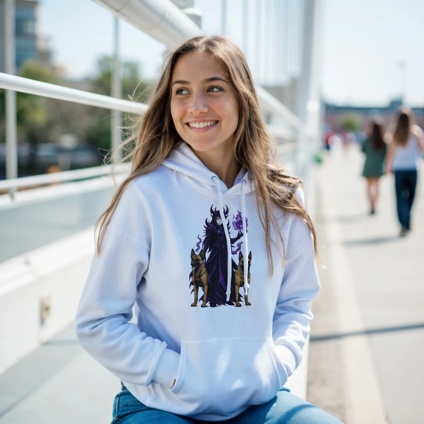 Sweat à capuche adulte unisexe classique blanc Fantastique Malinois