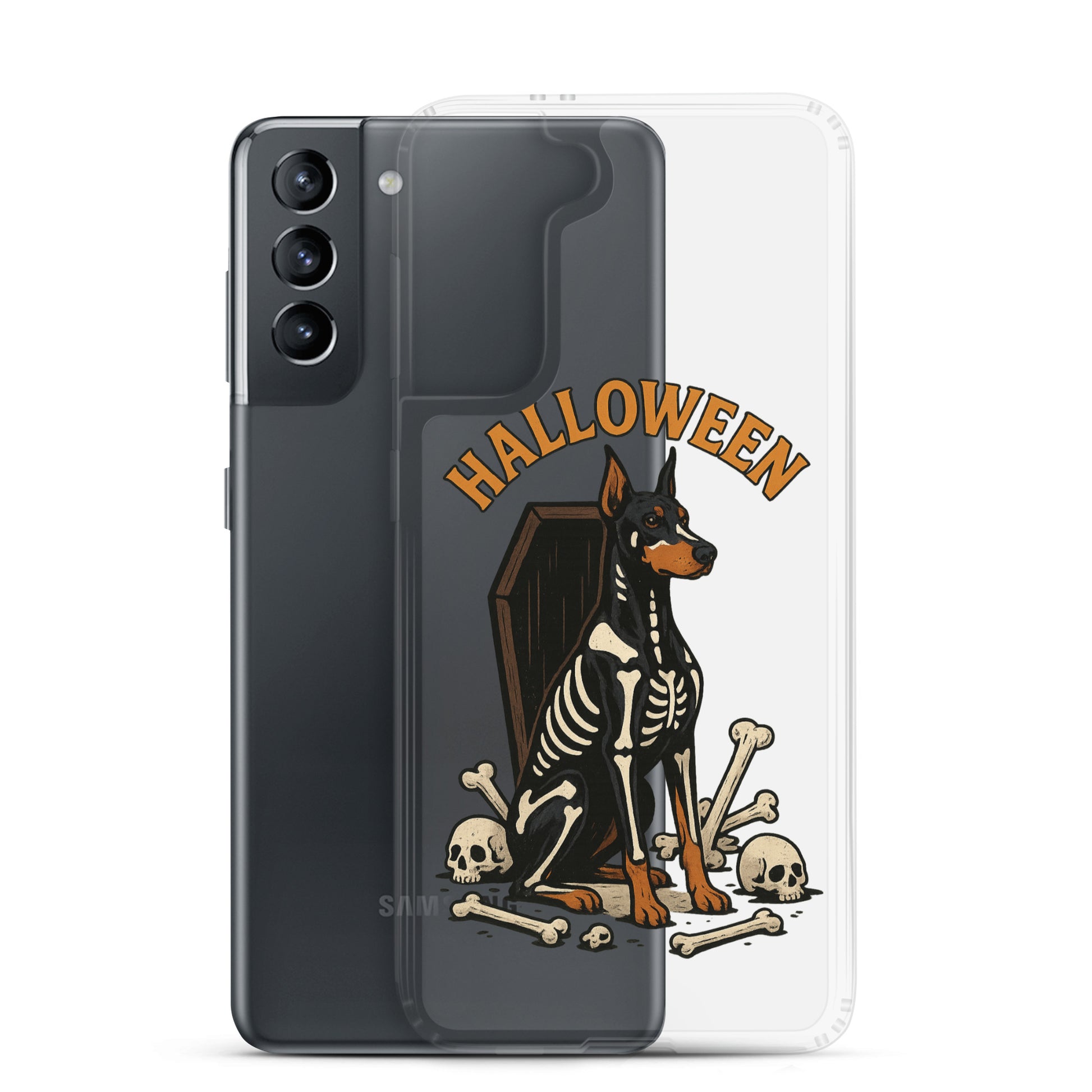 Coque pour Samsung Galaxy S Dobermann Halloween
