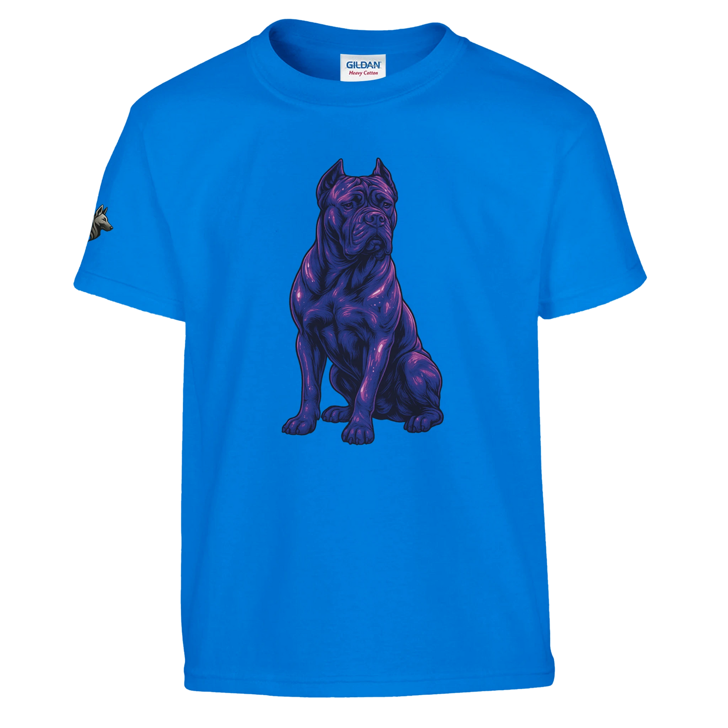 T-shirt enfant unisexe classique ras du cou bleu Cane Corso