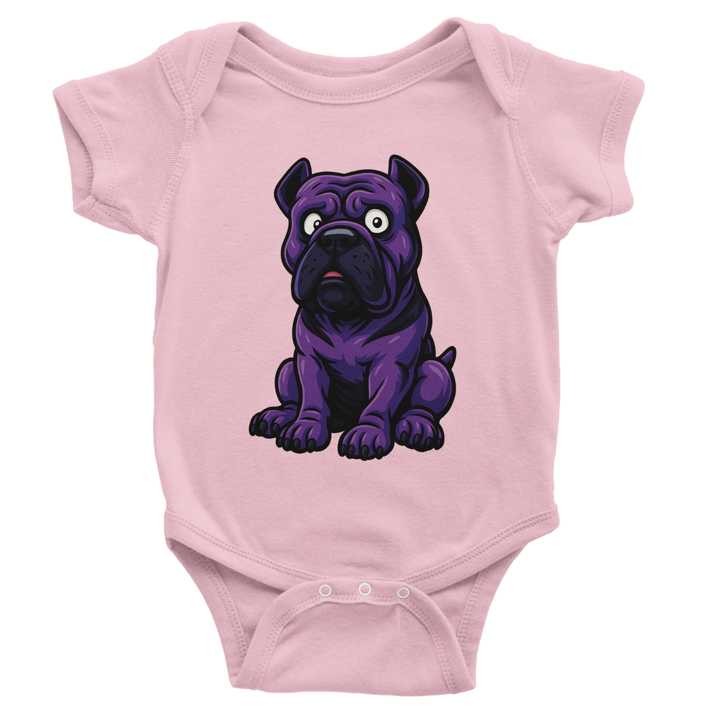 Body bébé rose coton manches courtes Cane Corso