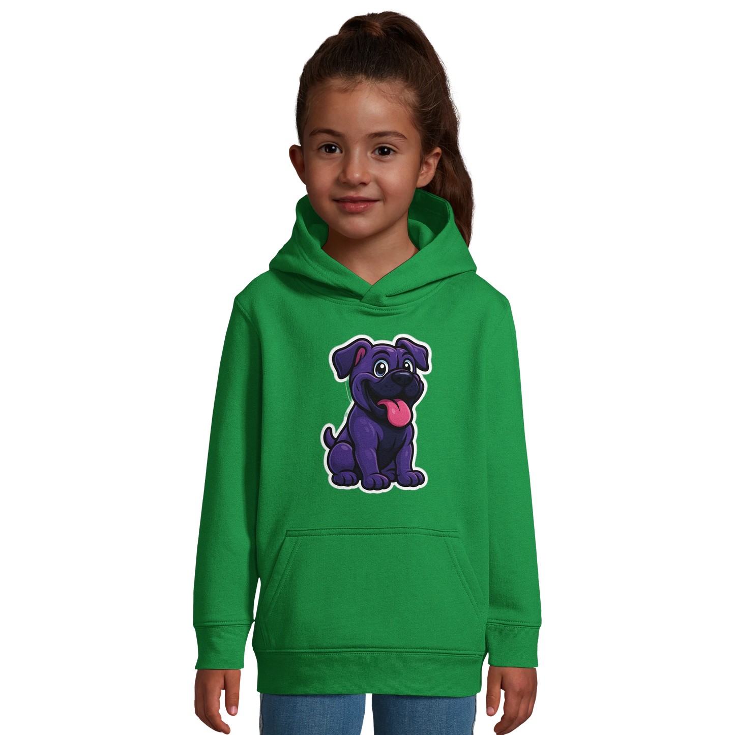Sweat-shirt à capuche enfant vert Cane Corso humour 