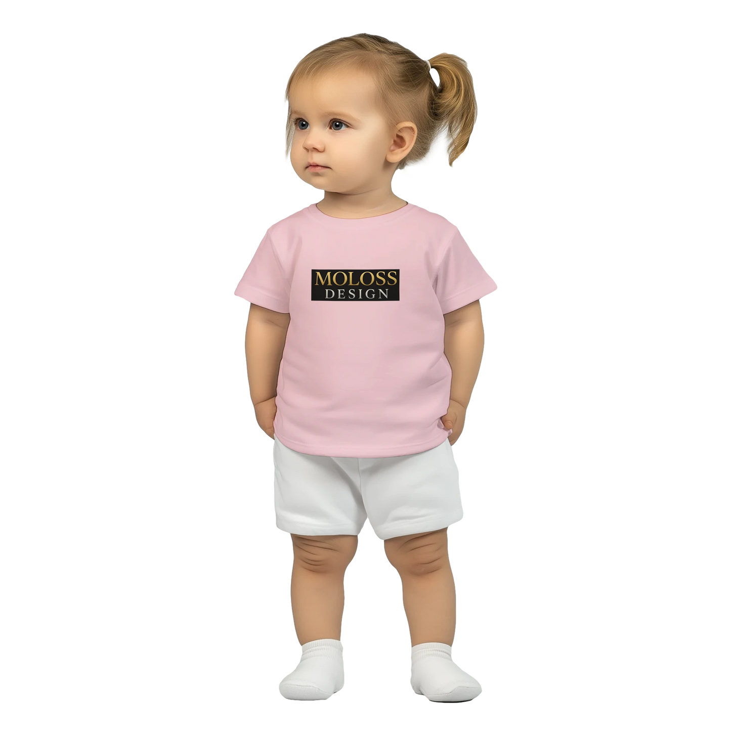 T-shirt bébé rose coton manches courtes MolossDesign