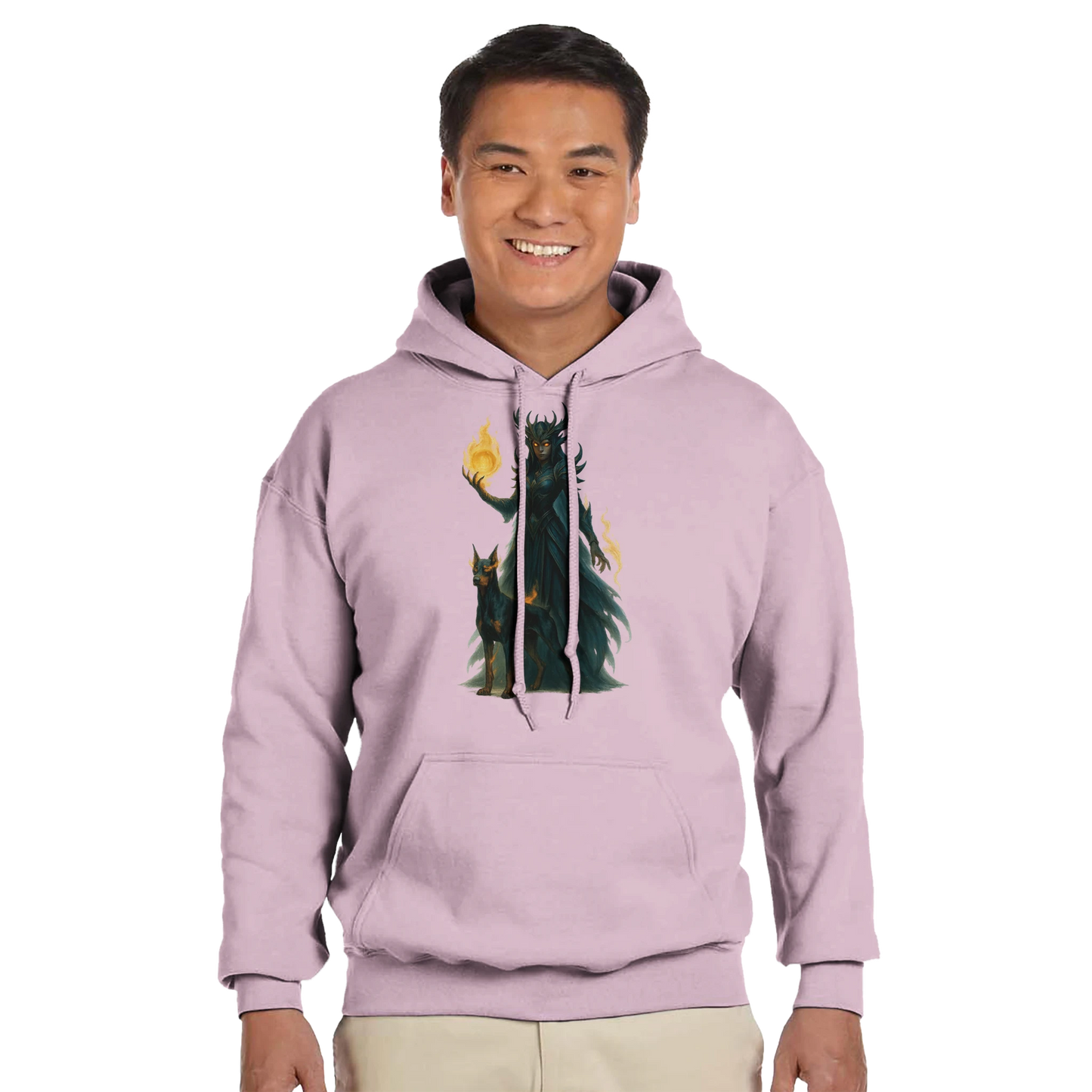 Sweat à capuche adulte unisexe classique rose Fantastique Dobermann