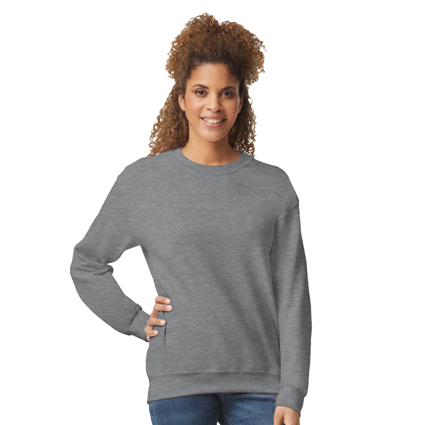 Marque MolossDesign | Sweat-shirt adulte unisexe uni ras du cou avec logo sur le dos MolossDesign