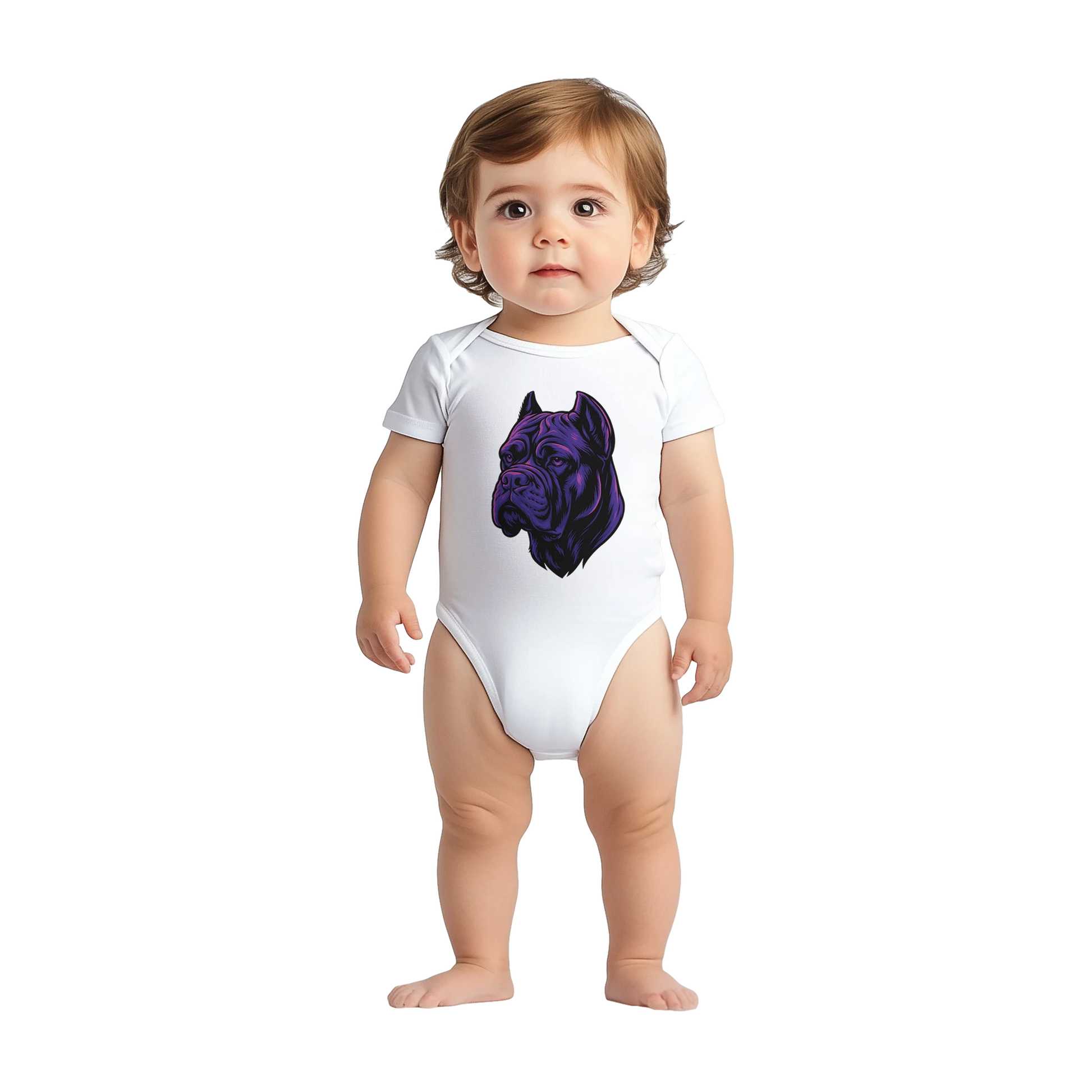 Body bébé blanc coton manches courtes Cane Corso