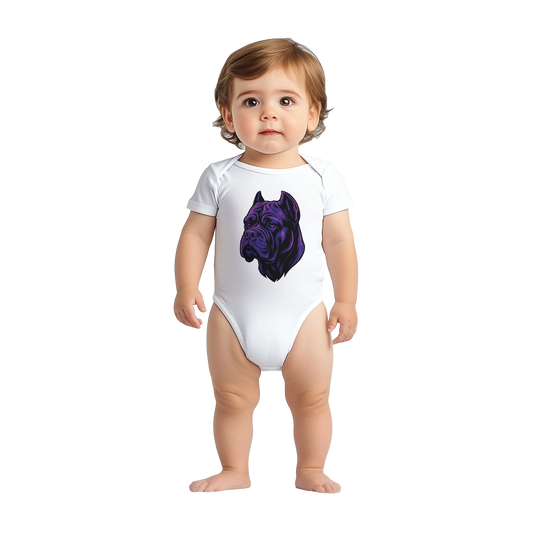 Body bébé blanc coton manches courtes Cane Corso