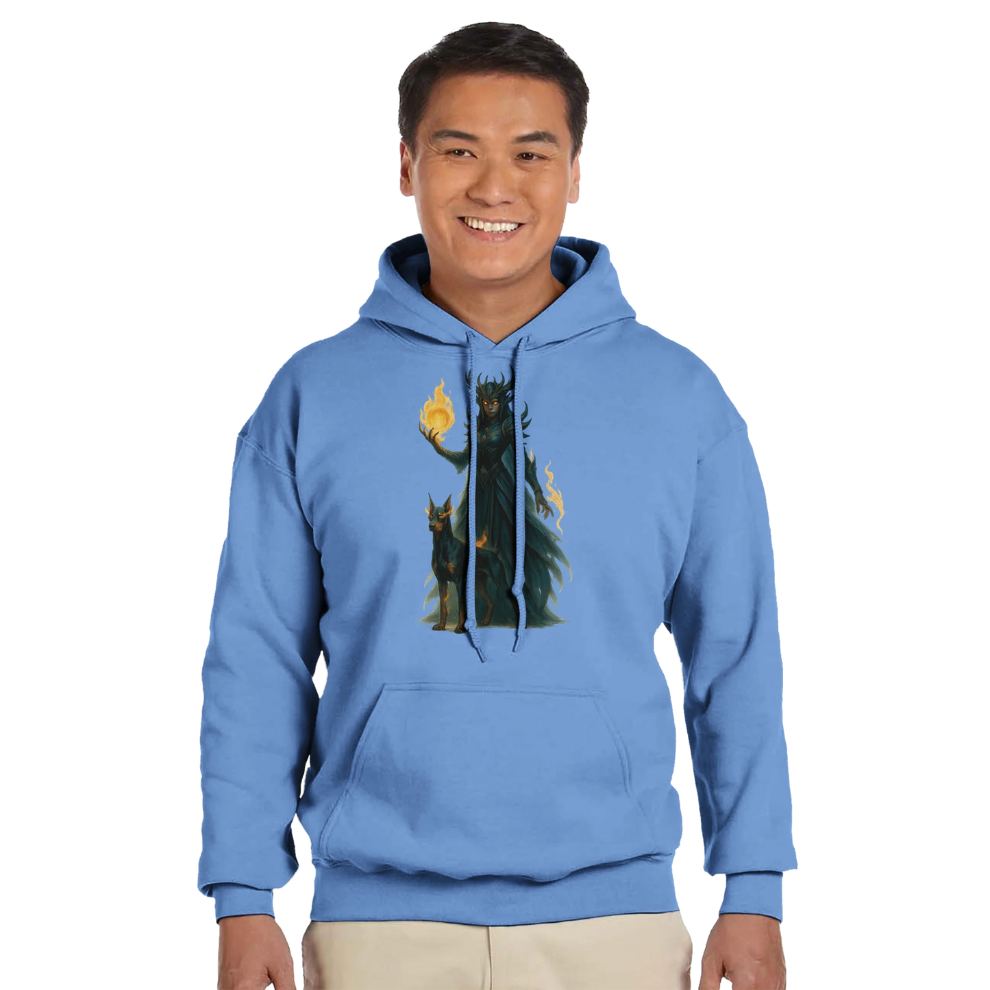 Sweat à capuche adulte unisexe classique bleu Fantastique Dobermann