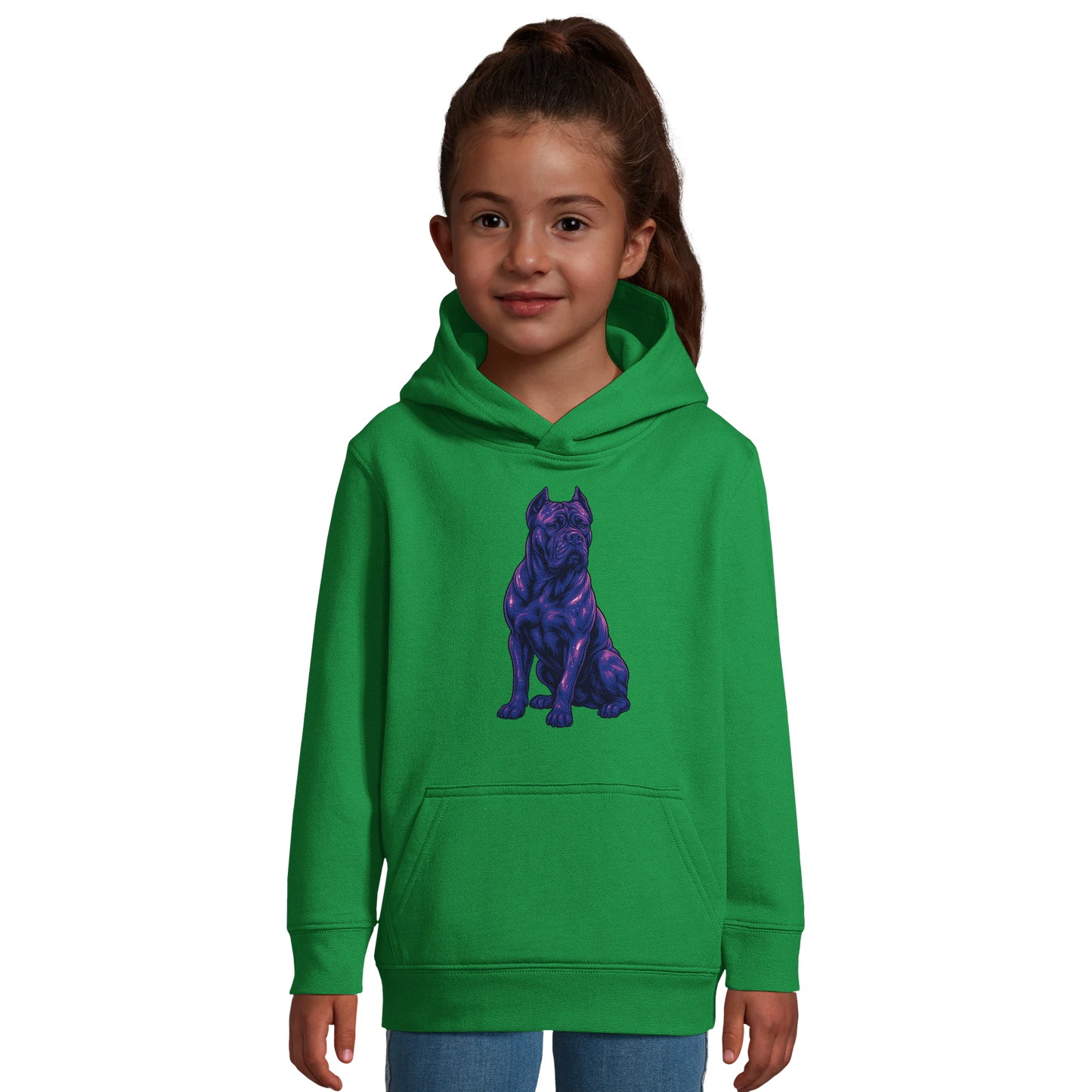 Sweat-shirt enfant mélange recyclé Cane Corso 2 avec logo sur le dos MolossDesign