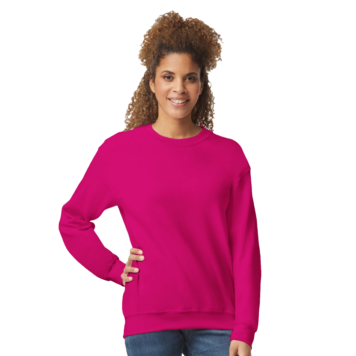 Marque MolossDesign | Sweat-shirt adulte unisexe uni ras du cou avec logo sur le dos MolossDesign