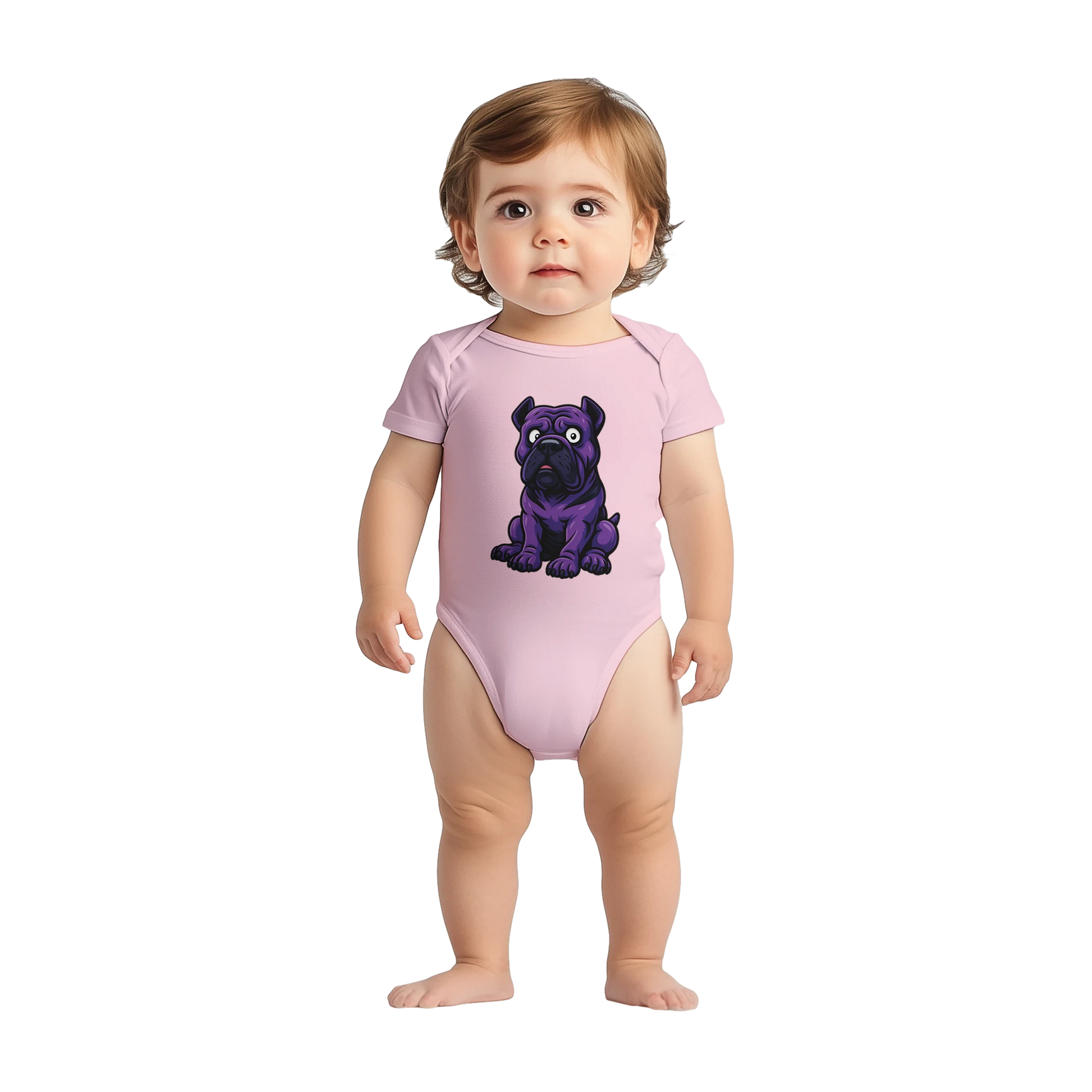 Body bébé rose coton manches courtes Cane Corso