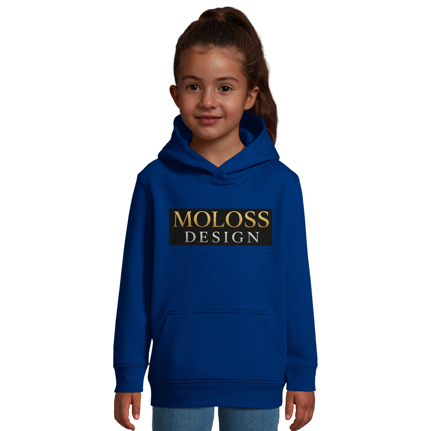Sweat-shirt à capuche enfant bleu MolossDesign