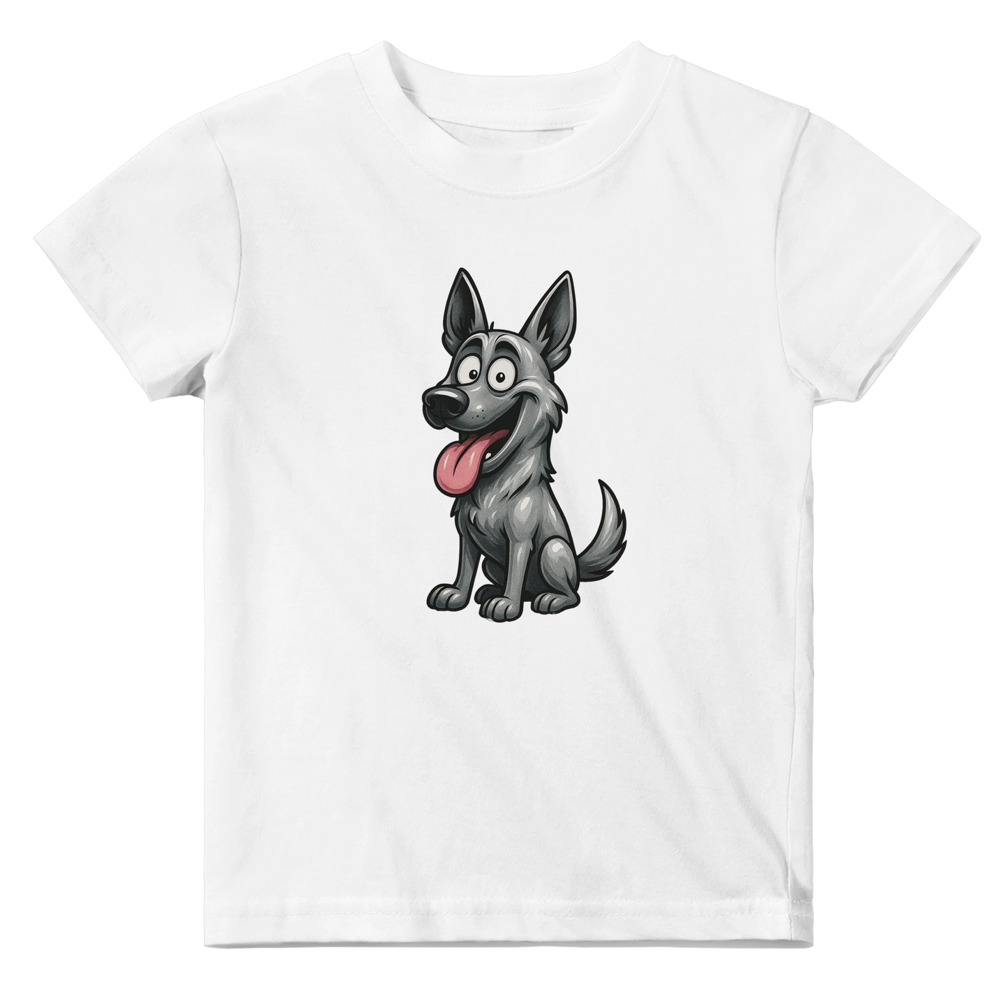 T-shirt bébé blanc coton manches courtes Malinois