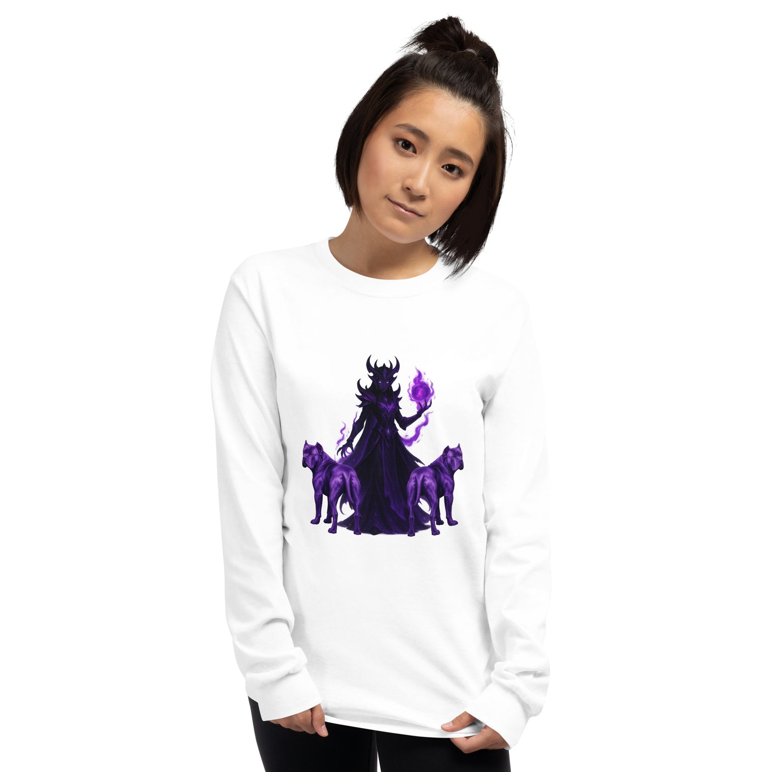 T-shirt à manches longues adulte unisexe blanc Fantastique Cane Corso