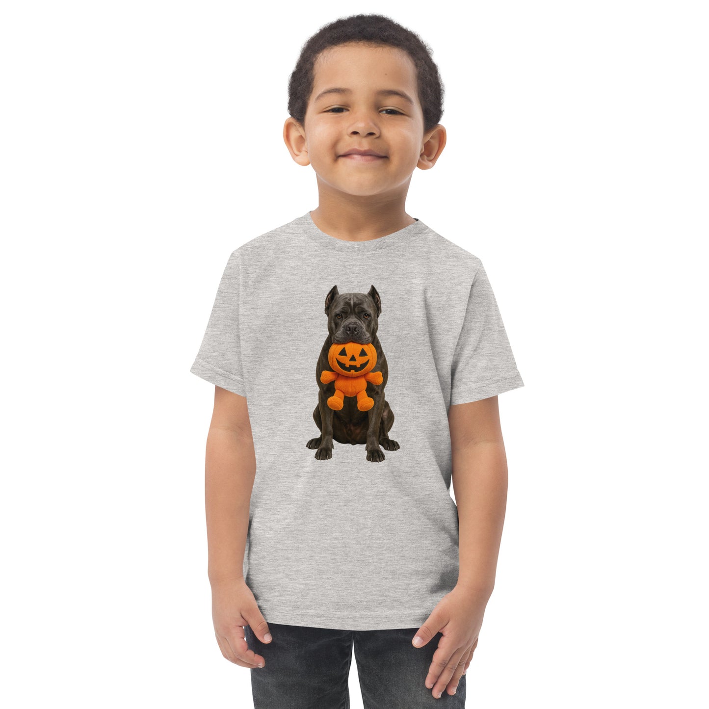 T-shirt en jersey enfant gris Cane Corso Halloween