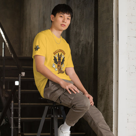 T-shirt Unisexe adulte jaune Malinois Halloween