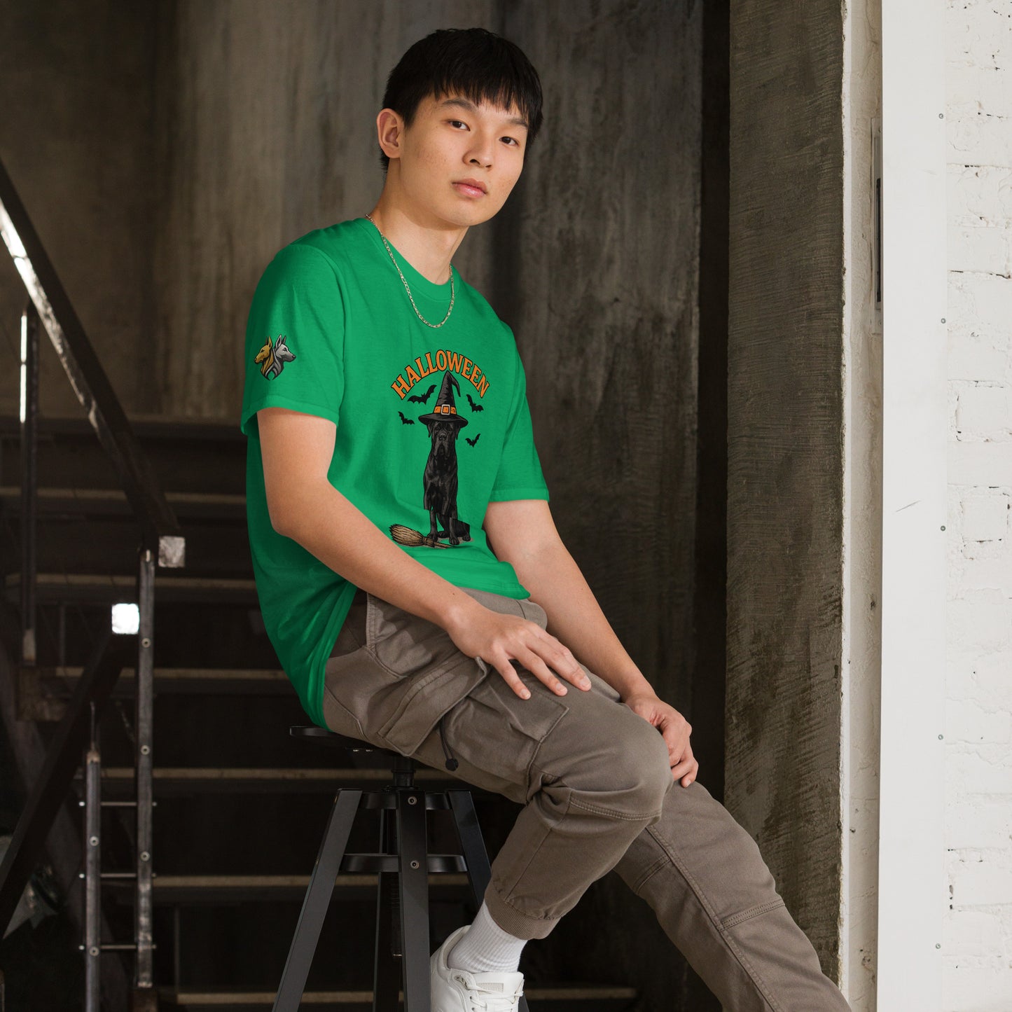 T-shirt Unisexe adultes vert Cane Corso Halloween