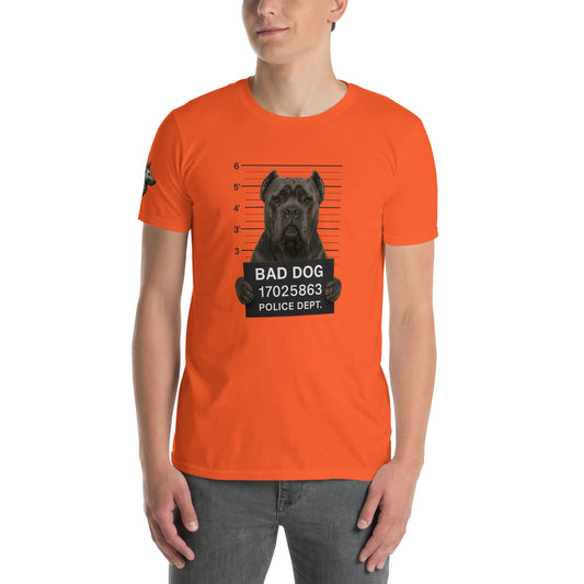 T-shirt Unisexe adulte à Manches Courtes orange Bad Dog Cane Corso