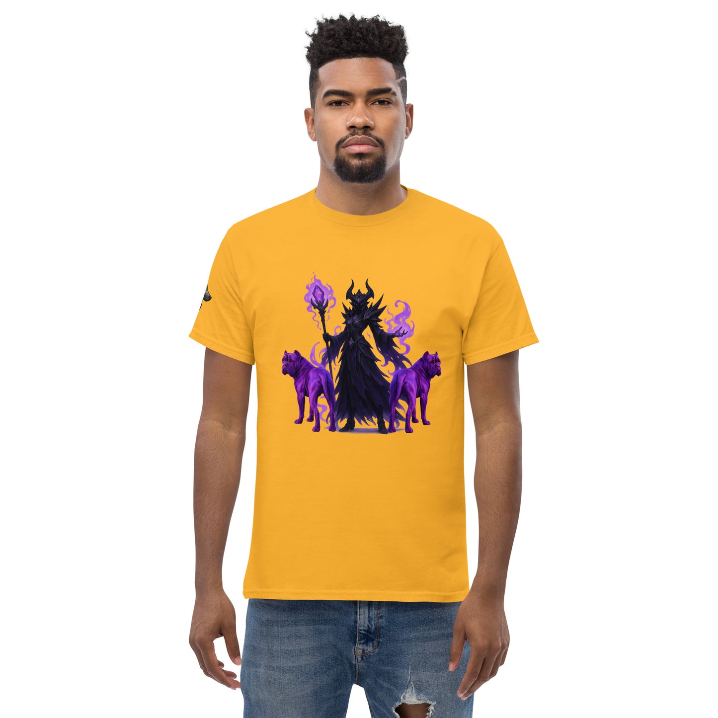 T-shirt classique adulte unisexe jaune fantastique Cane Corso