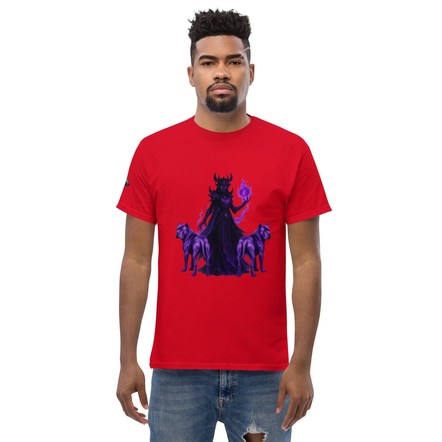 T-shirt classique adulte unisexe rouge fantastique Cane Corso