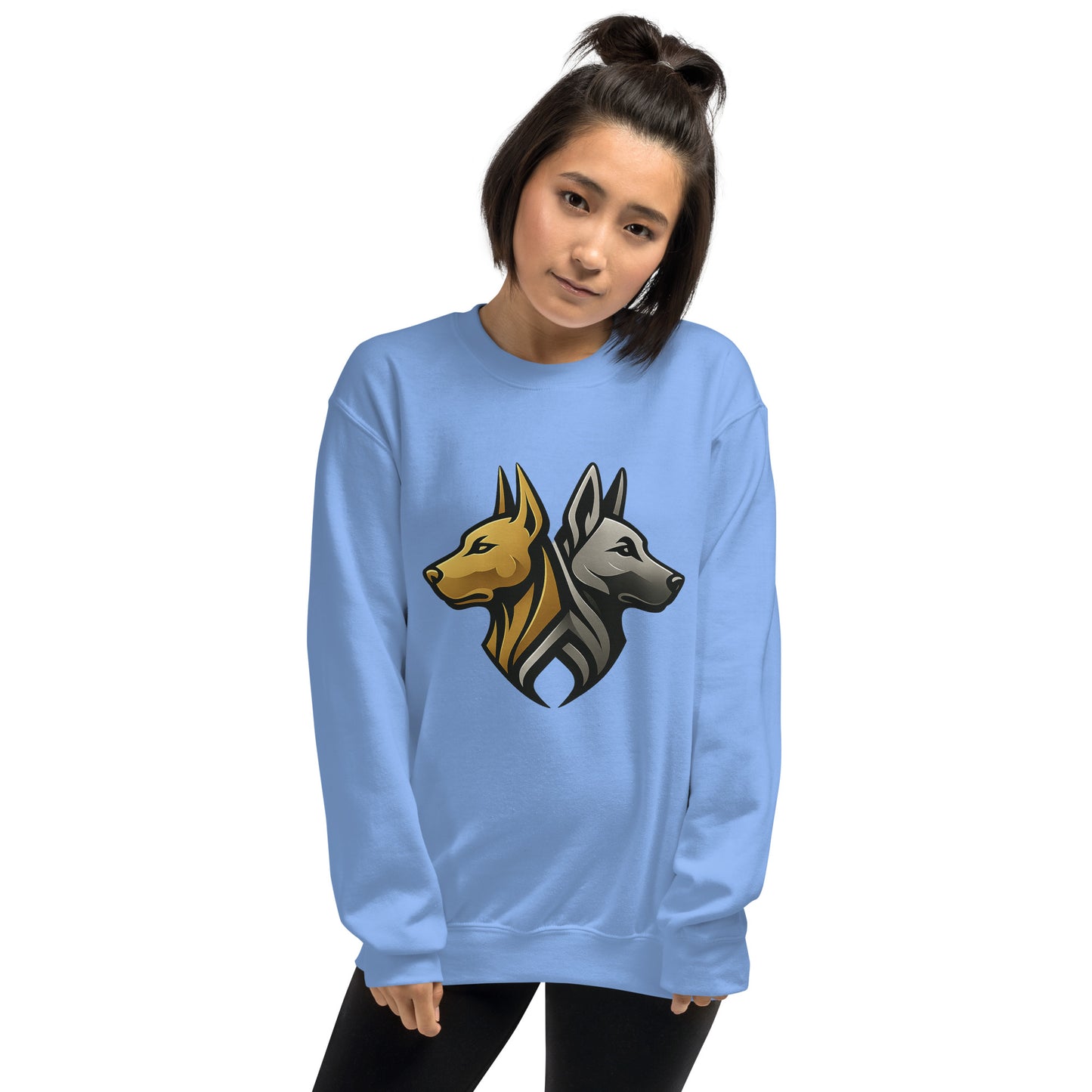 Sweat adulte Unisexe à Col Rond bleu logo MolossDesign