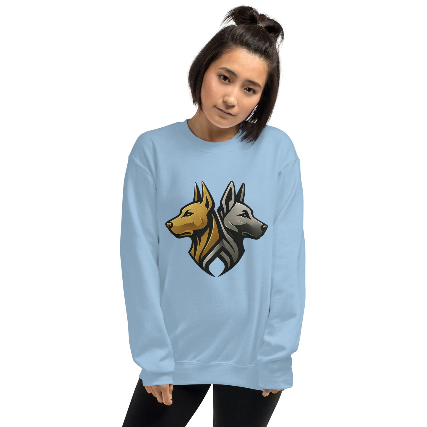 Sweat adulte Unisexe à Col Rond bleu logo MolossDesign