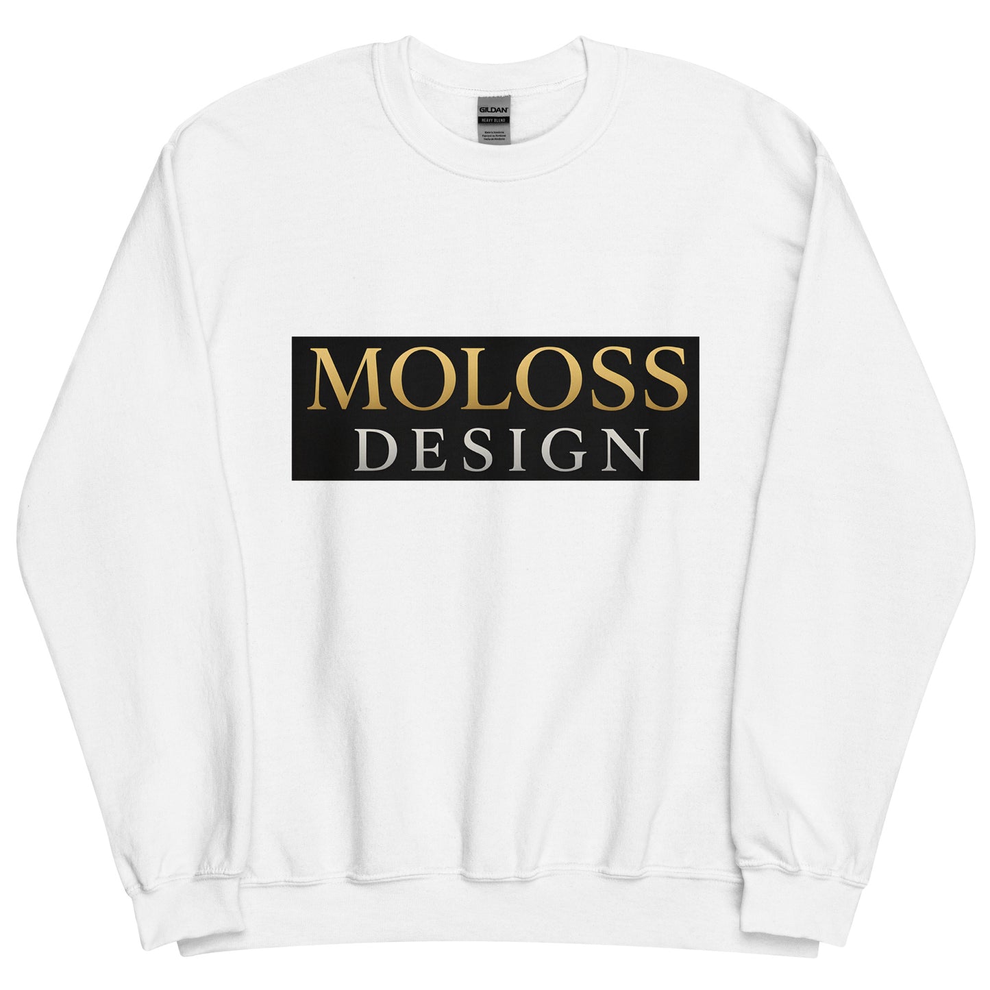 Sweat adulte Unisexe à Col Rond blanc logo MolossDesign