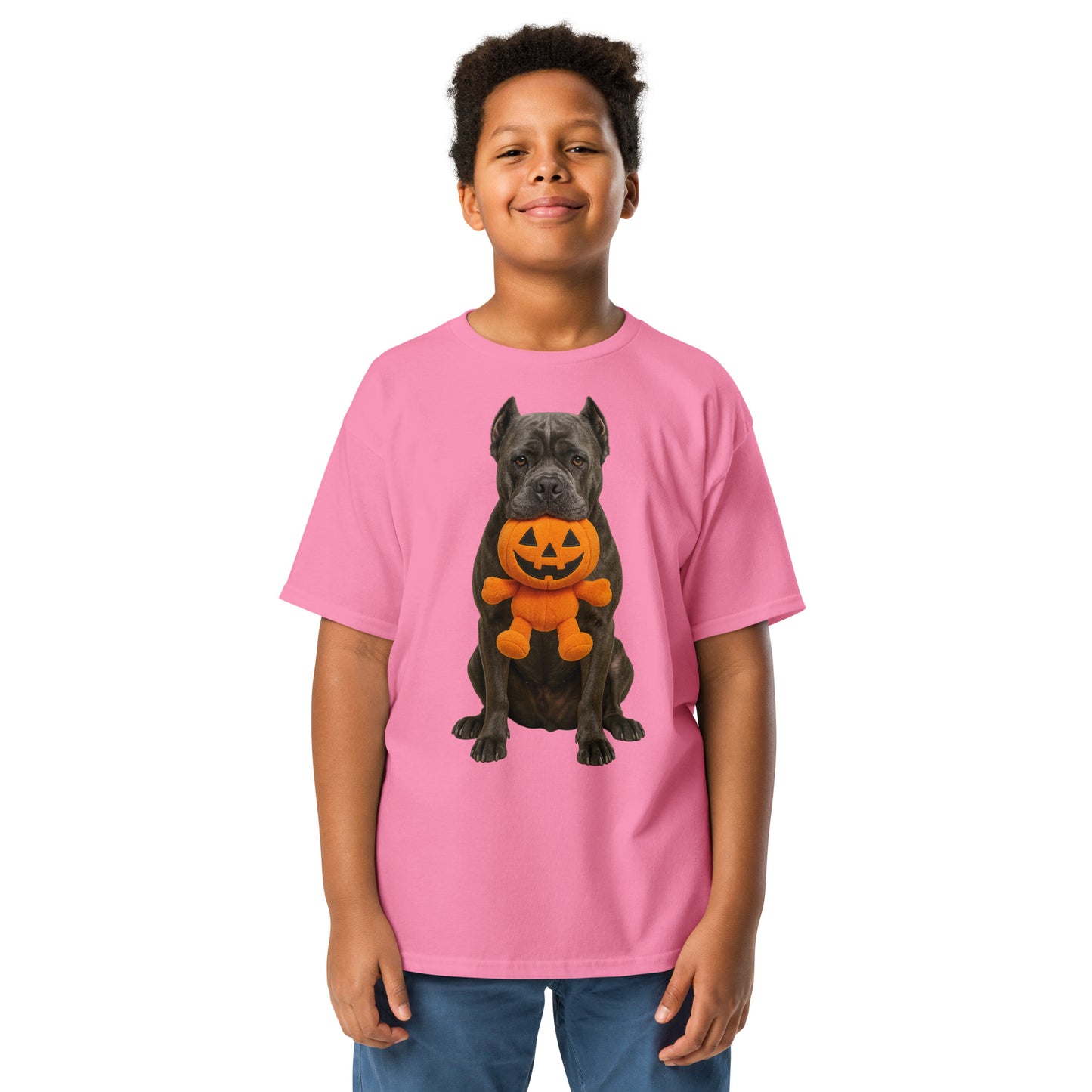 T-shirt classique enfant rose Cane Corso Halloween