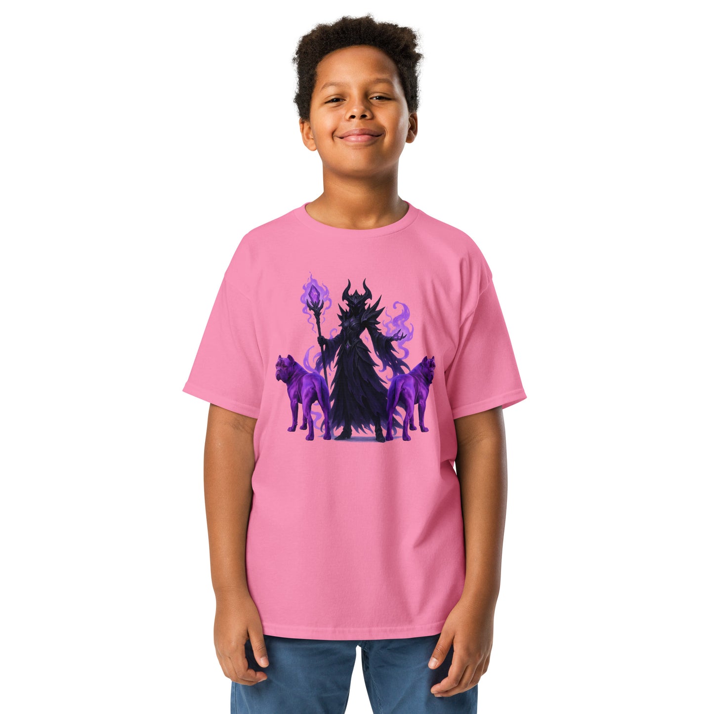 T-shirt classique enfant unisexe rose Fantastique Cane Corso