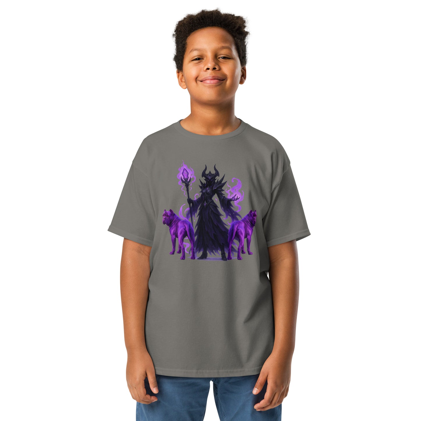 T-shirt classique enfant unisexe gris Fantastique Cane Corso