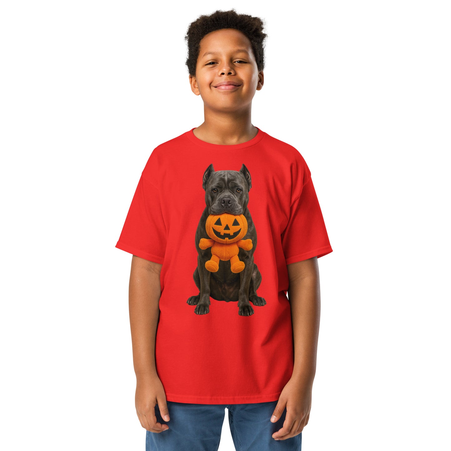 T-shirt classique enfant rouge Cane Corso Halloween
