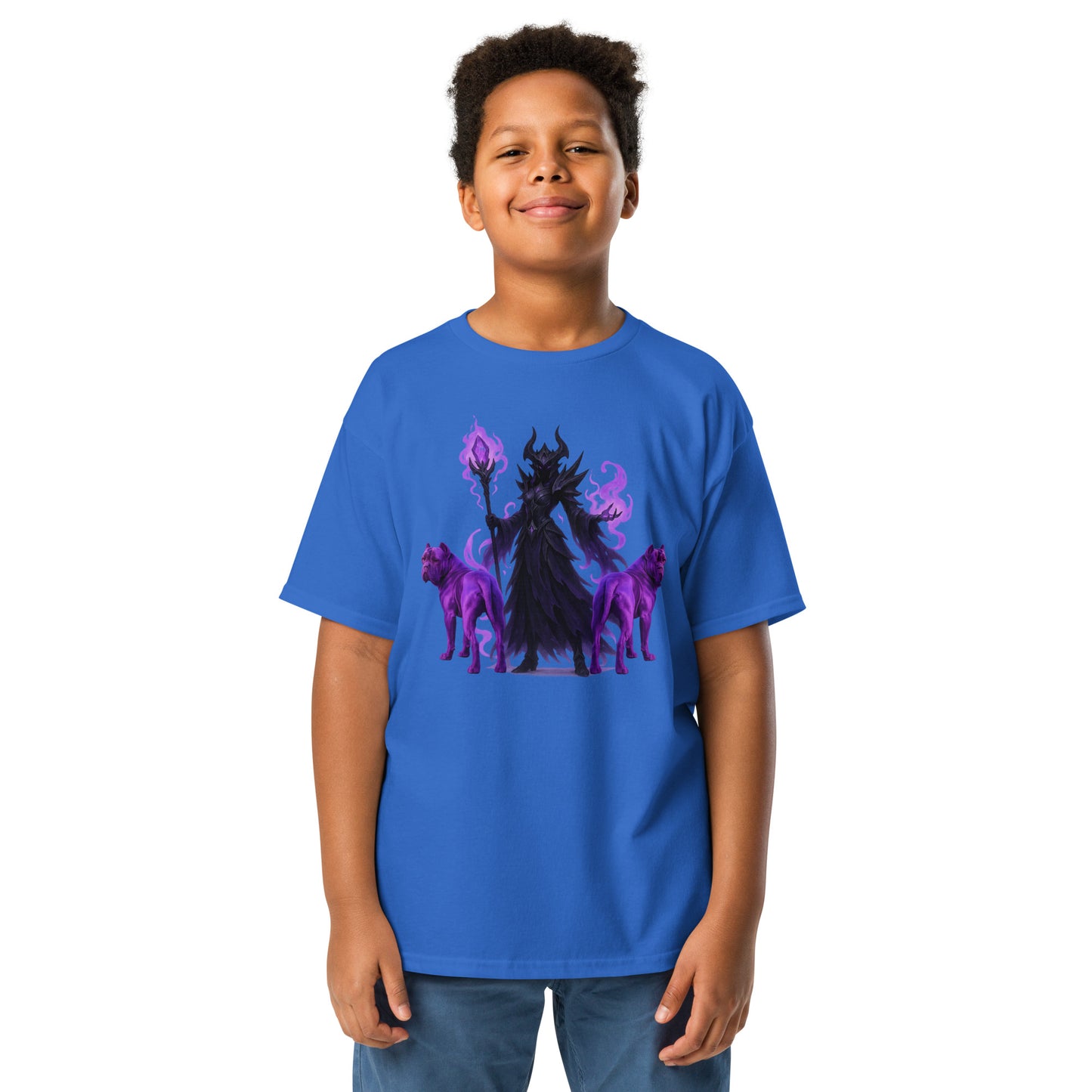 T-shirt classique enfant unisexe bleu Fantastique Cane Corso