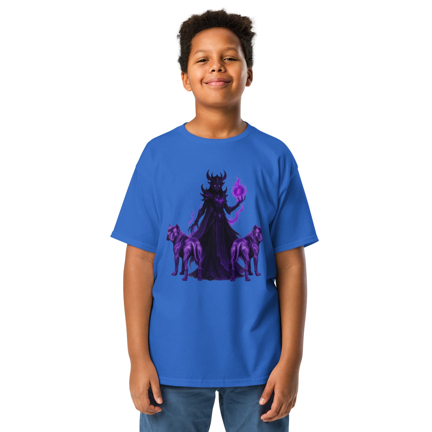 T-shirt classique enfant unisexe bleu Fantastique Cane Corso