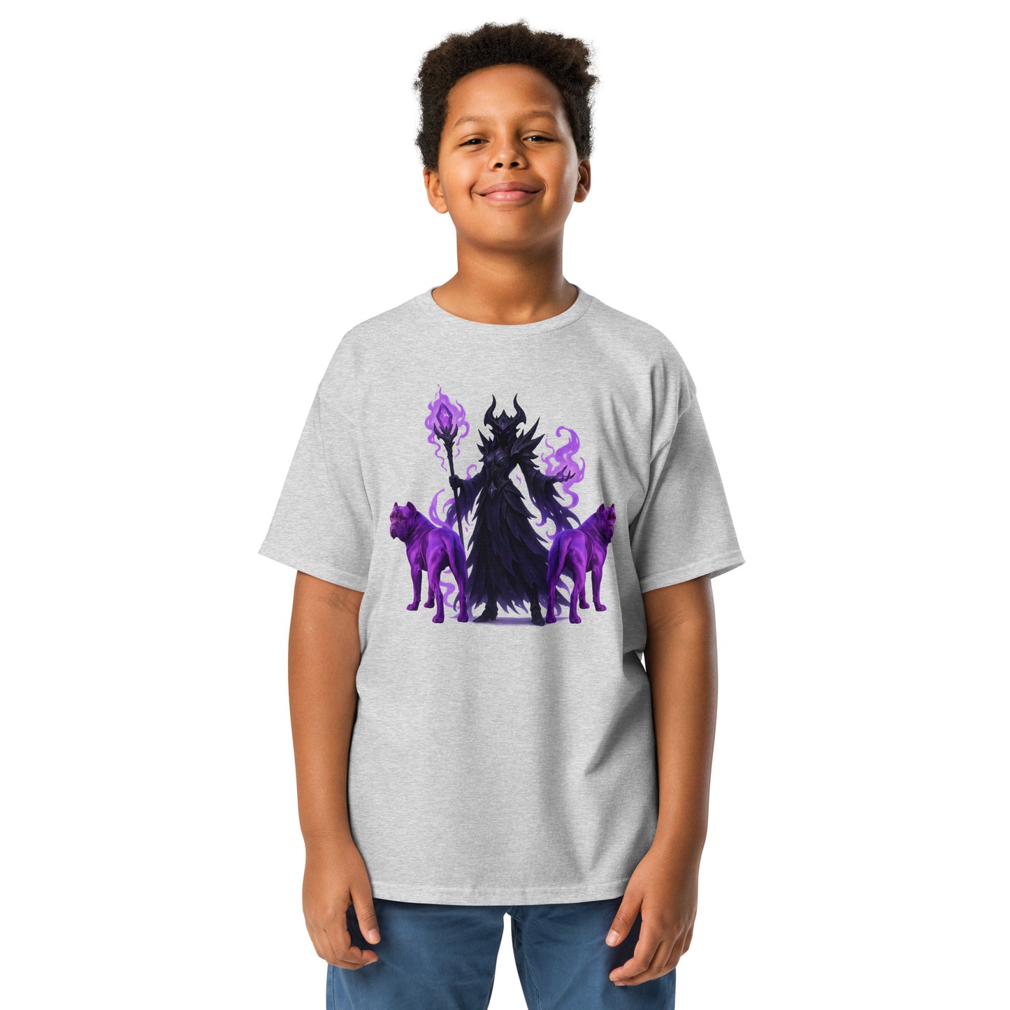 T-shirt classique enfant unisexe gris Fantastique Cane Corso