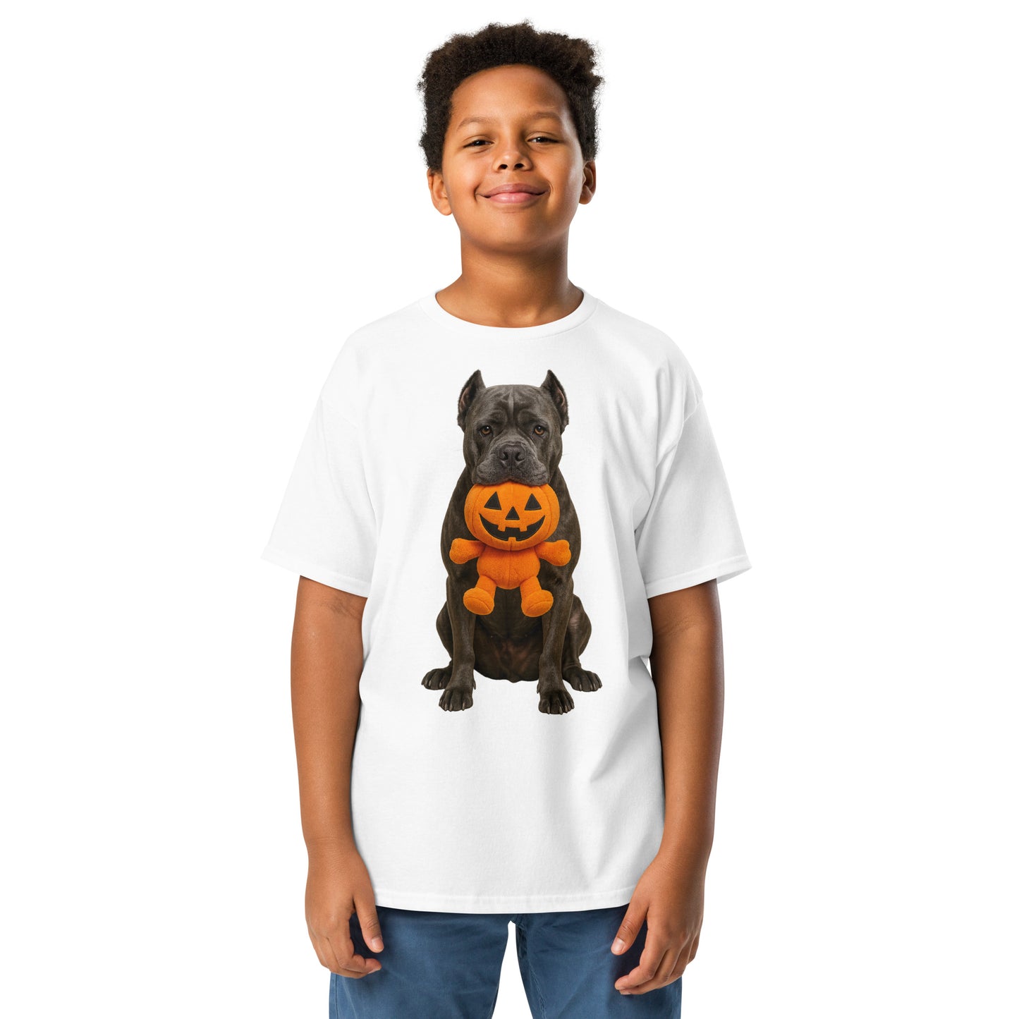 T-shirt classique enfant blanc Cane Corso Halloween