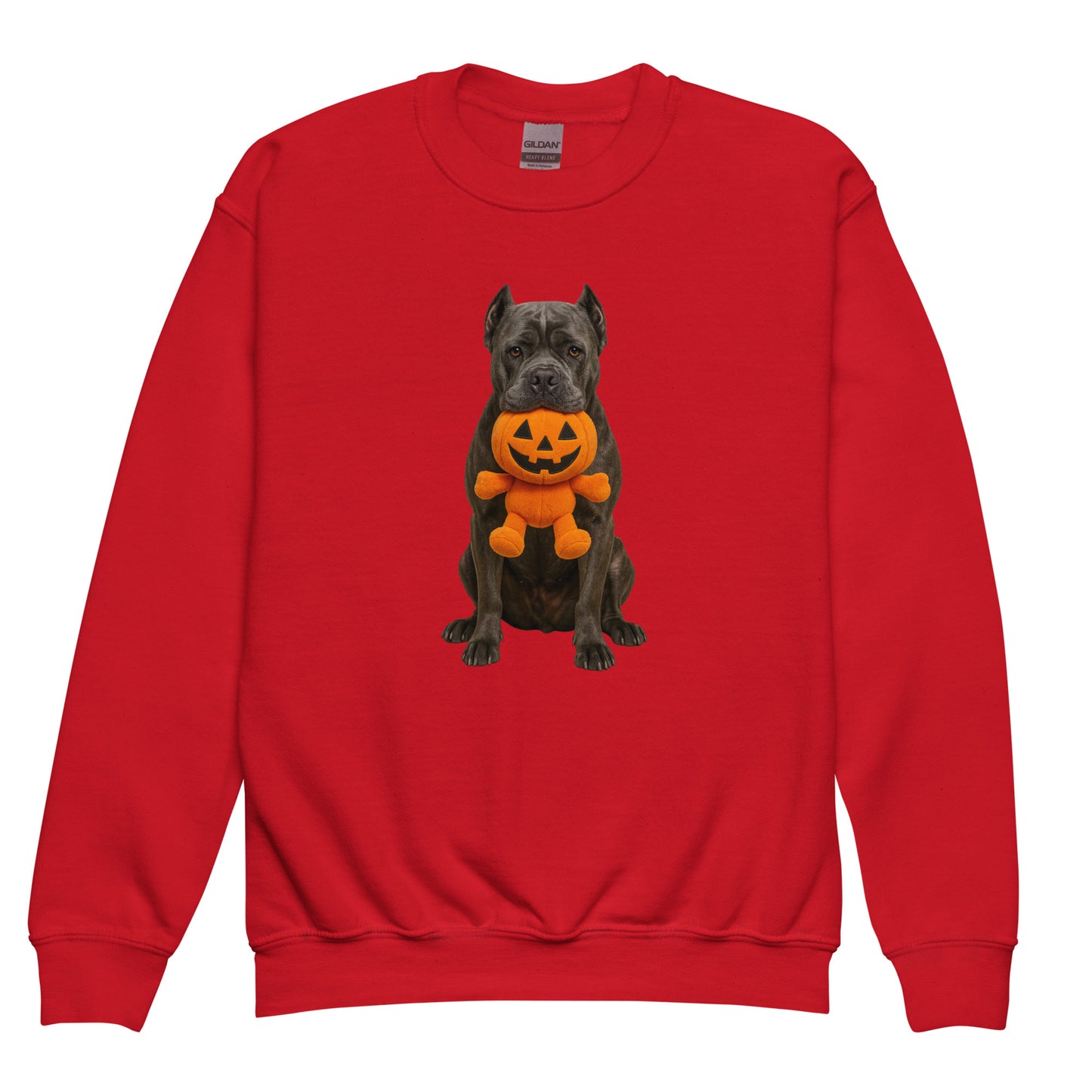 Sweat classique enfant rouge Cane Corso halloween1
