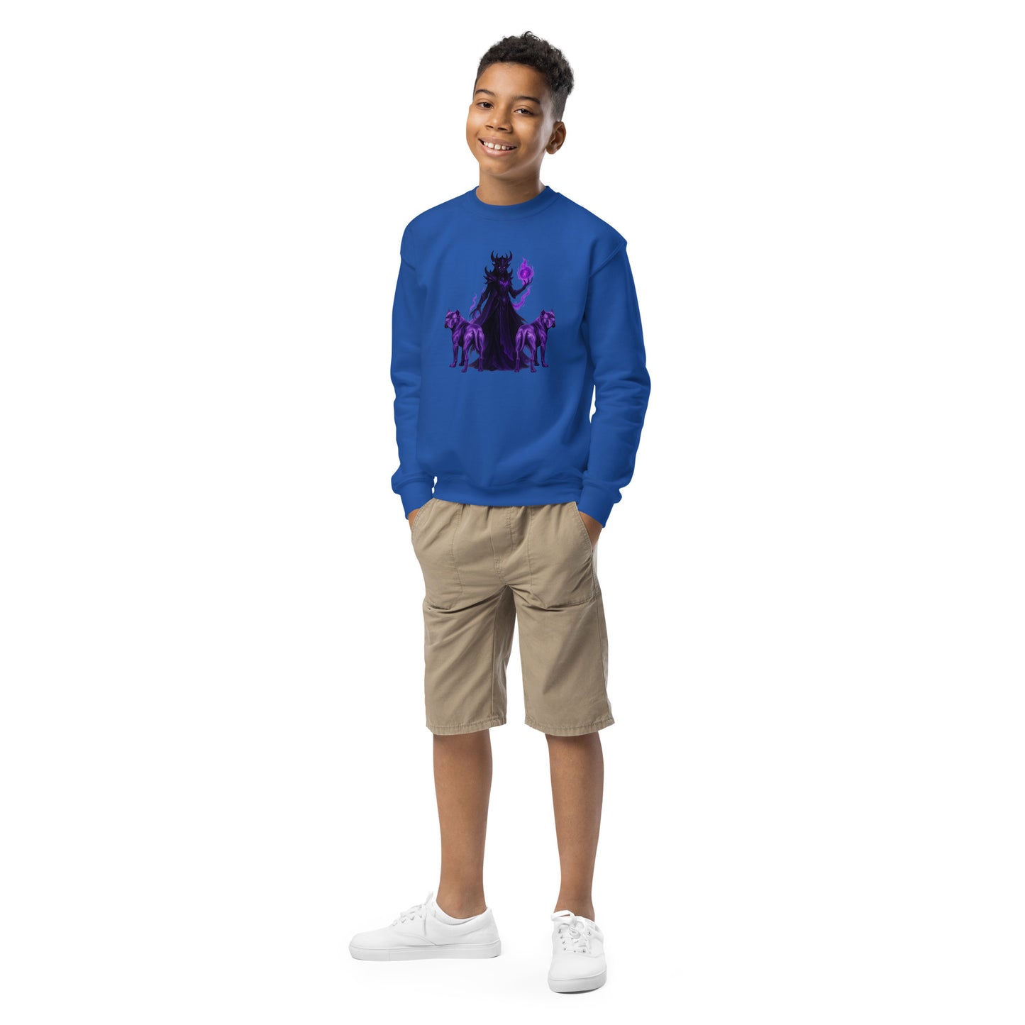 Sweat classique enfant unisexe bleu Fantastique Cane Corso