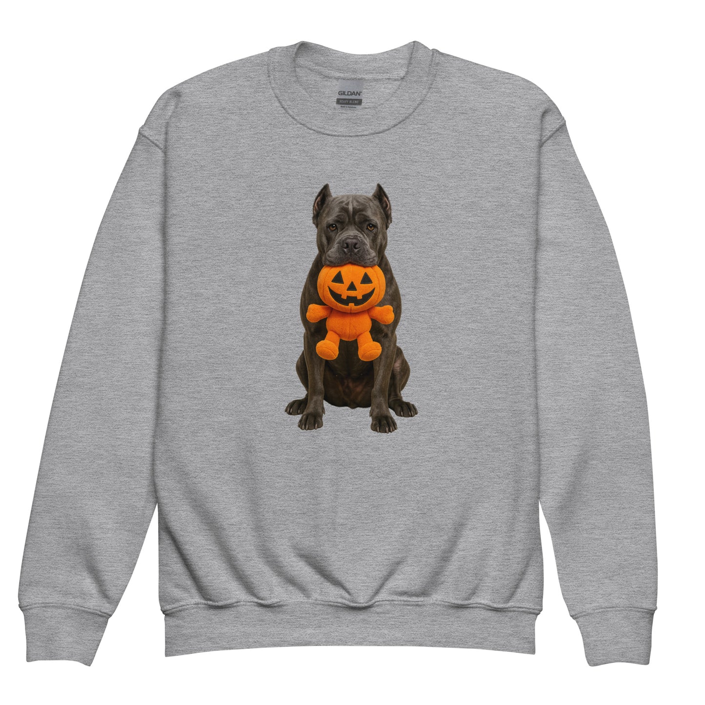 Sweat classique enfant gris Cane Corso halloween1