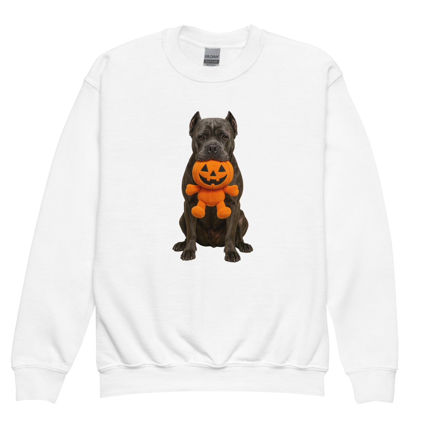 Sweat classique enfant blanc Cane Corso halloween1