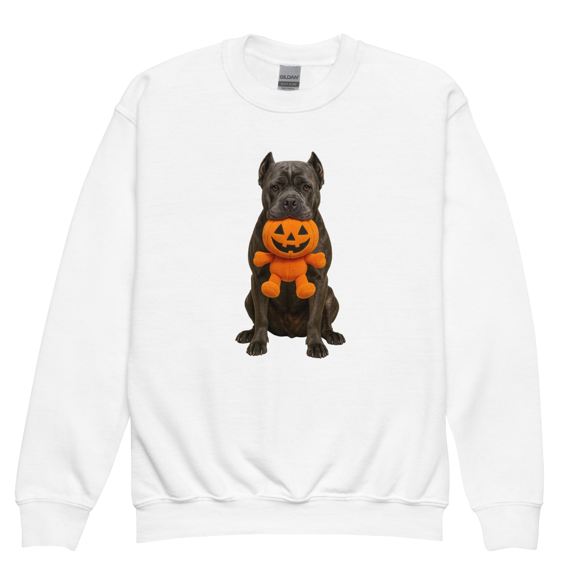 Sweat classique enfant blanc Cane Corso halloween1