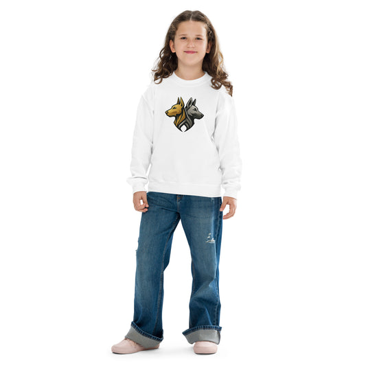 Sweat classique enfant unisexe blanc logo MolossDesign