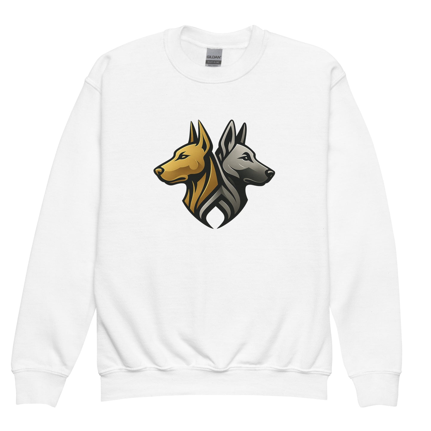 Sweat classique enfant unisexe blanc logo MolossDesign